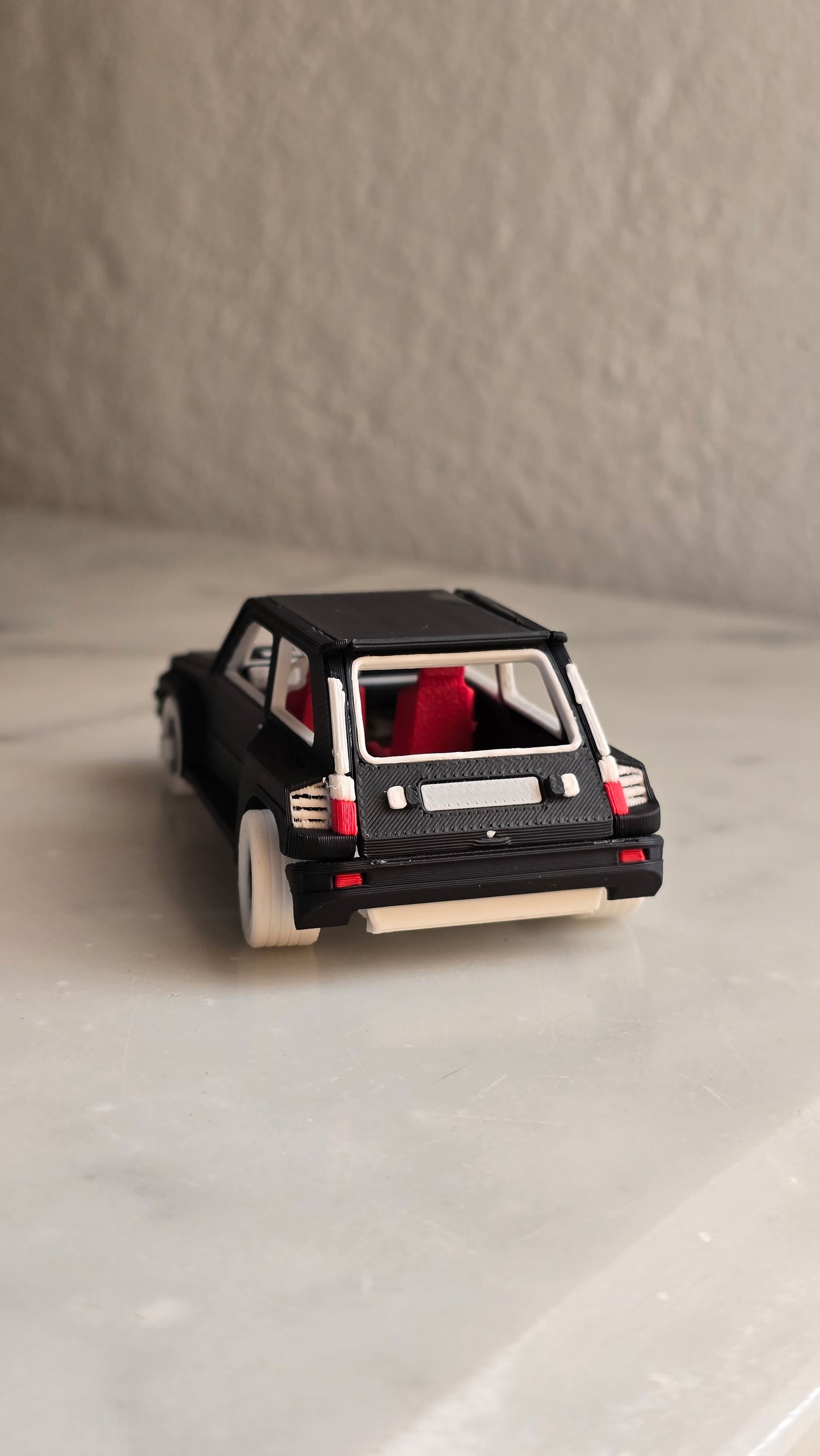 Renault R5 Turbo 2 Miniature Kit Card – 3D Printed Collectible Model