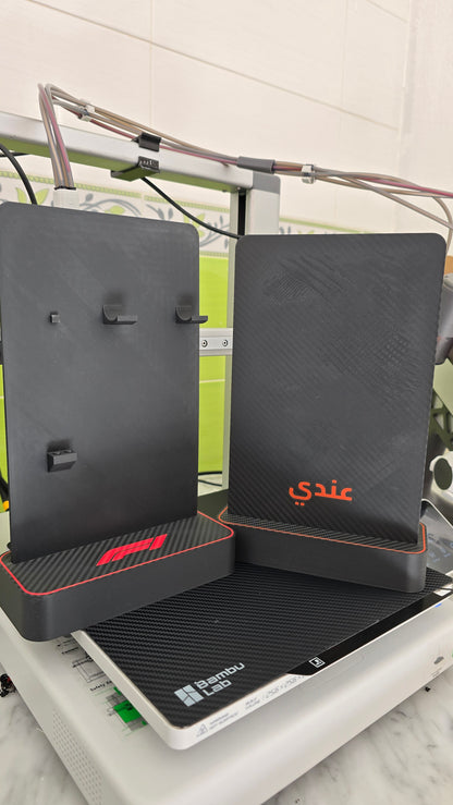 F1 LEGO Car Support – 3D Printed Display Stand - Custumize the logo .