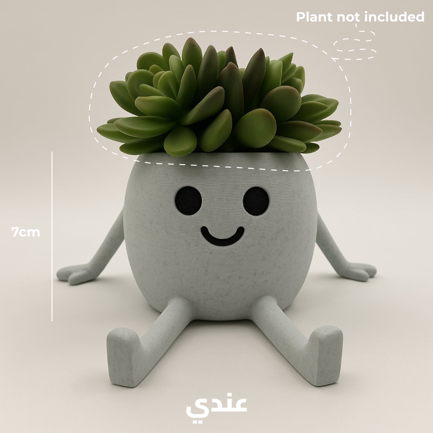 Happy Pot – Mini Succulent Planter (Two Fun Poses!)