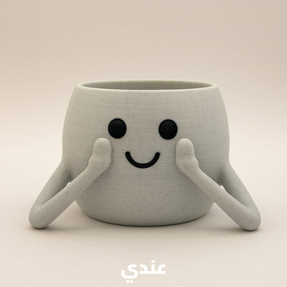 Happy Pot – Mini Succulent Planter (Two Fun Poses!)