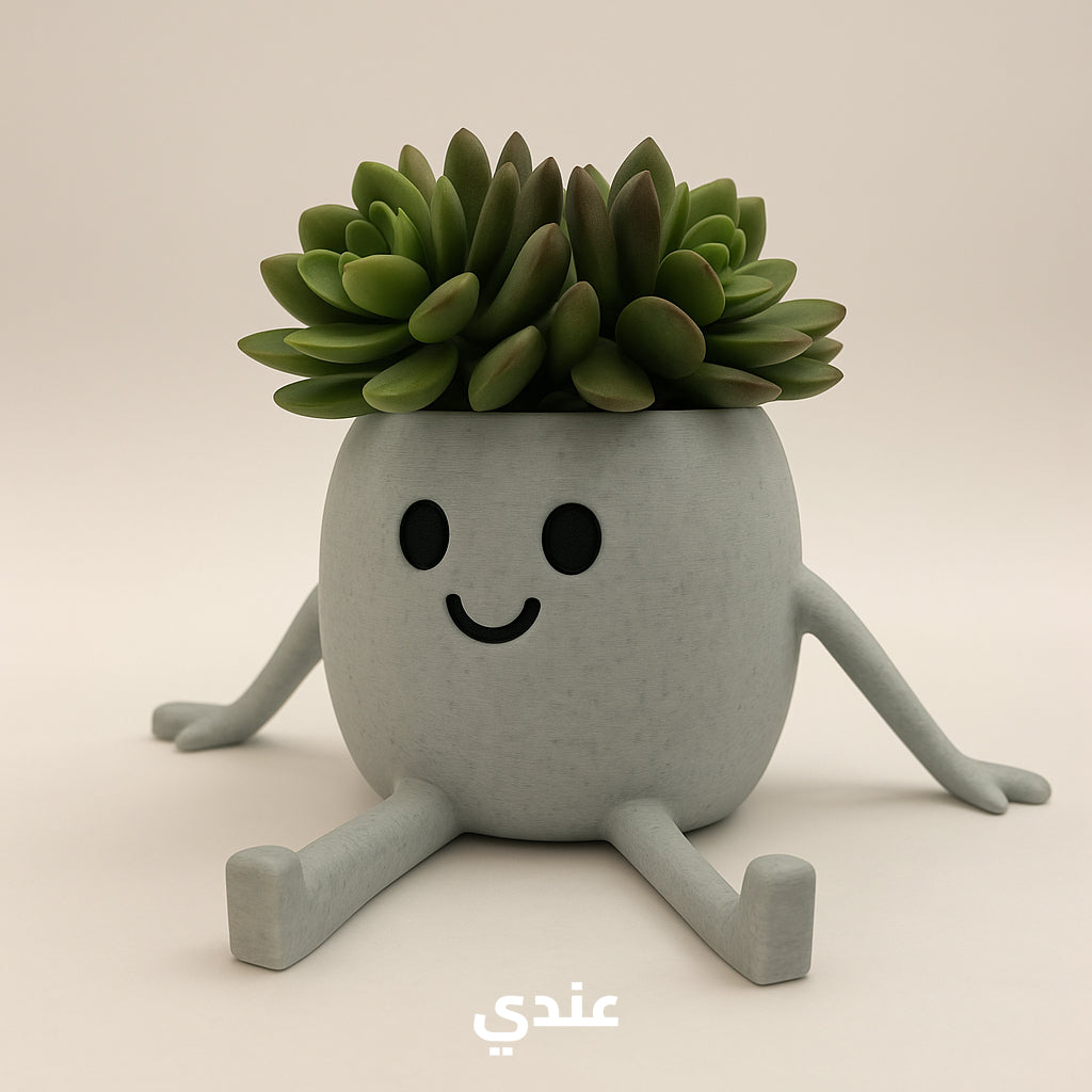 Happy Pot – Mini Succulent Planter (Two Fun Poses!)