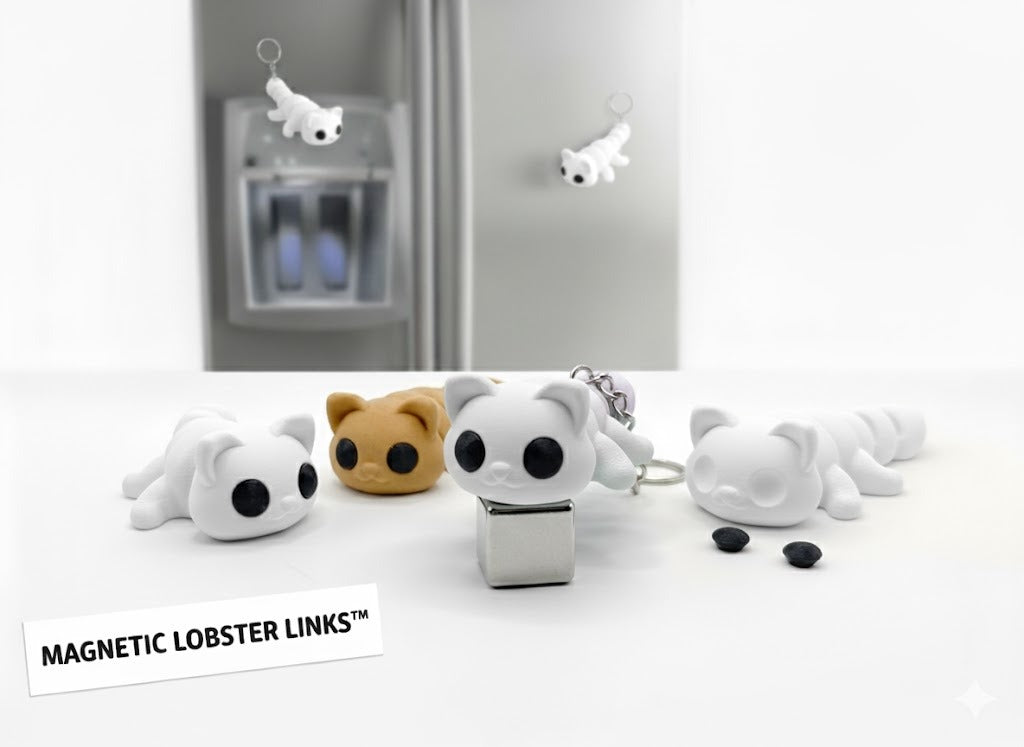 Magnetic flexible animals: Fun 3D printed keychains & Fridge magnets